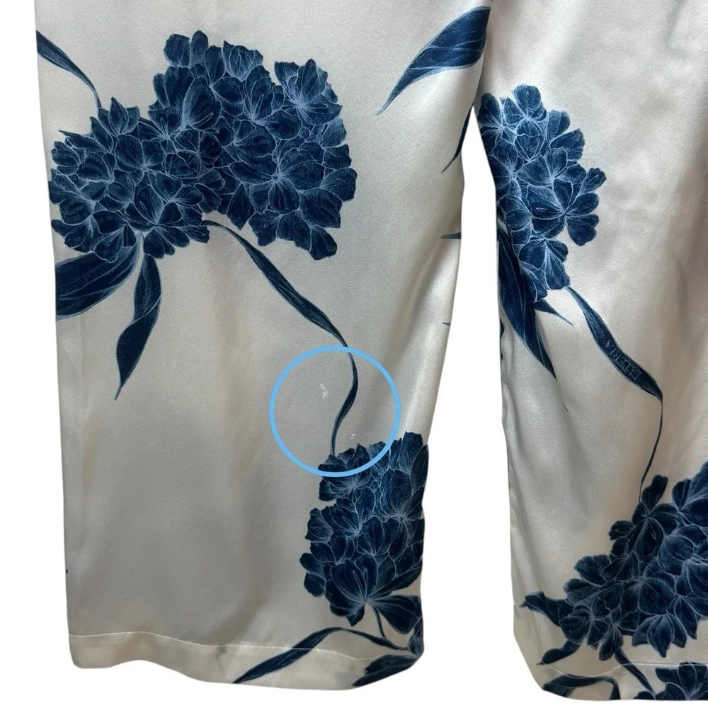 La Perla Floral 100% Silk Pajama Pants Cozy Feminine Dainty Special Occasion L - Picture 10 of 16